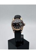 Custom Seiko Mod • Black Diamond Rose Gold Datejust • 26mm